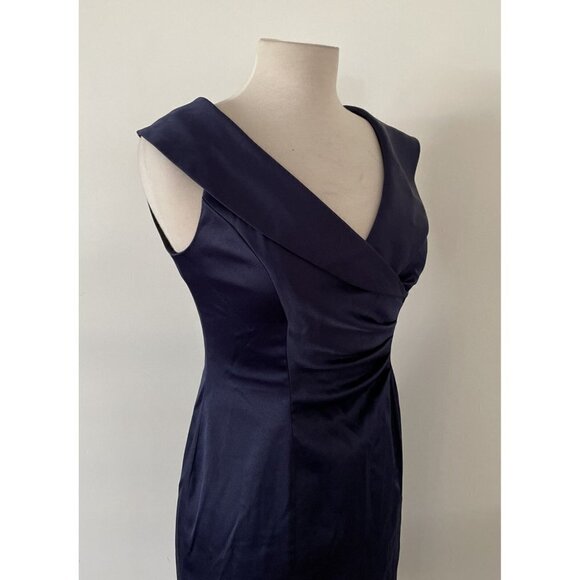 Evan-Picone Dark Navy Blue Dress Size 4P - Picture 4 of 5